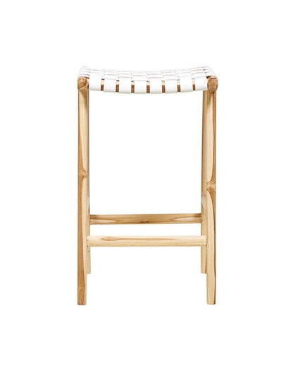 Sangle en cuir blanc pour tabouret de bar Jerry