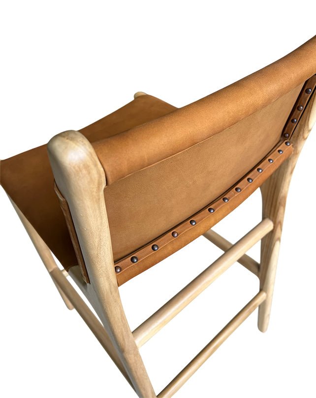 Tabouret de bar Maya Plush avec dossier