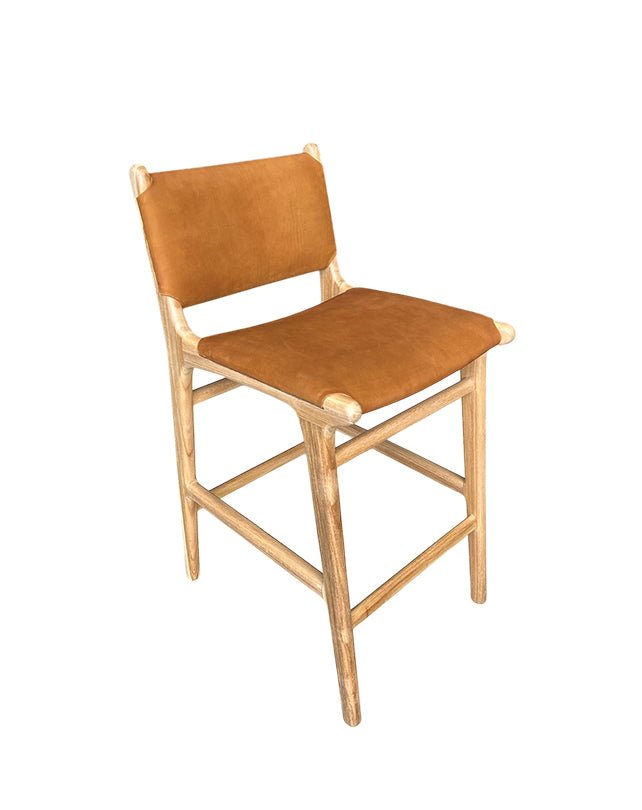 Tabouret de bar Maya Plush avec dossier