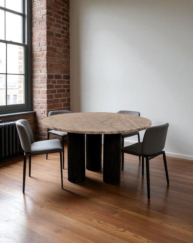 Table à manger Nabu (brun forêt)